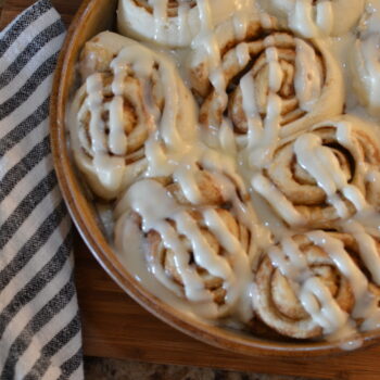 Cinnamon rolls in a pan