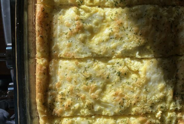 Crustless Quiche in morning light